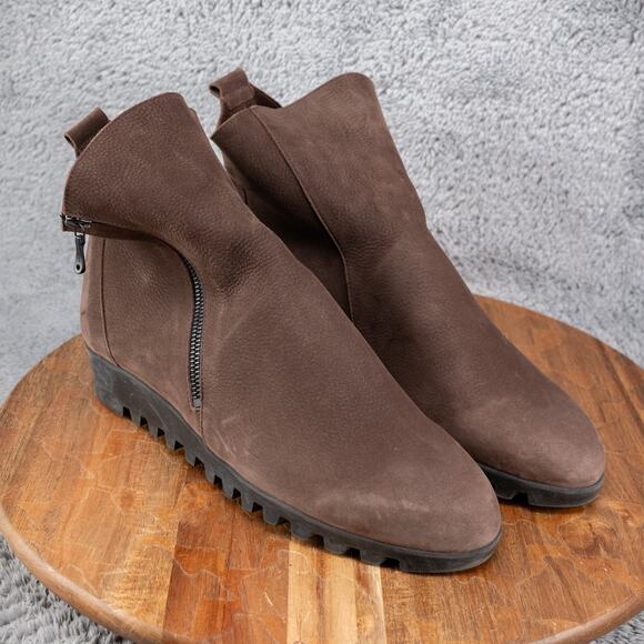 Arche Bibiki Brown Suede Slouch Comfort Booties SZ 41/10 $435 - Picture 1 of 7